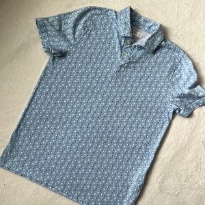 3/$25 Abercrombie Kids blue patterned polo shirt